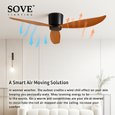 SOVE ventilateur de plafond blanc plancher bas Ultra mince 17 cm DC ventilateur de plafond avec télécommande ventilateurs de plafond simples sans lumière 220 V