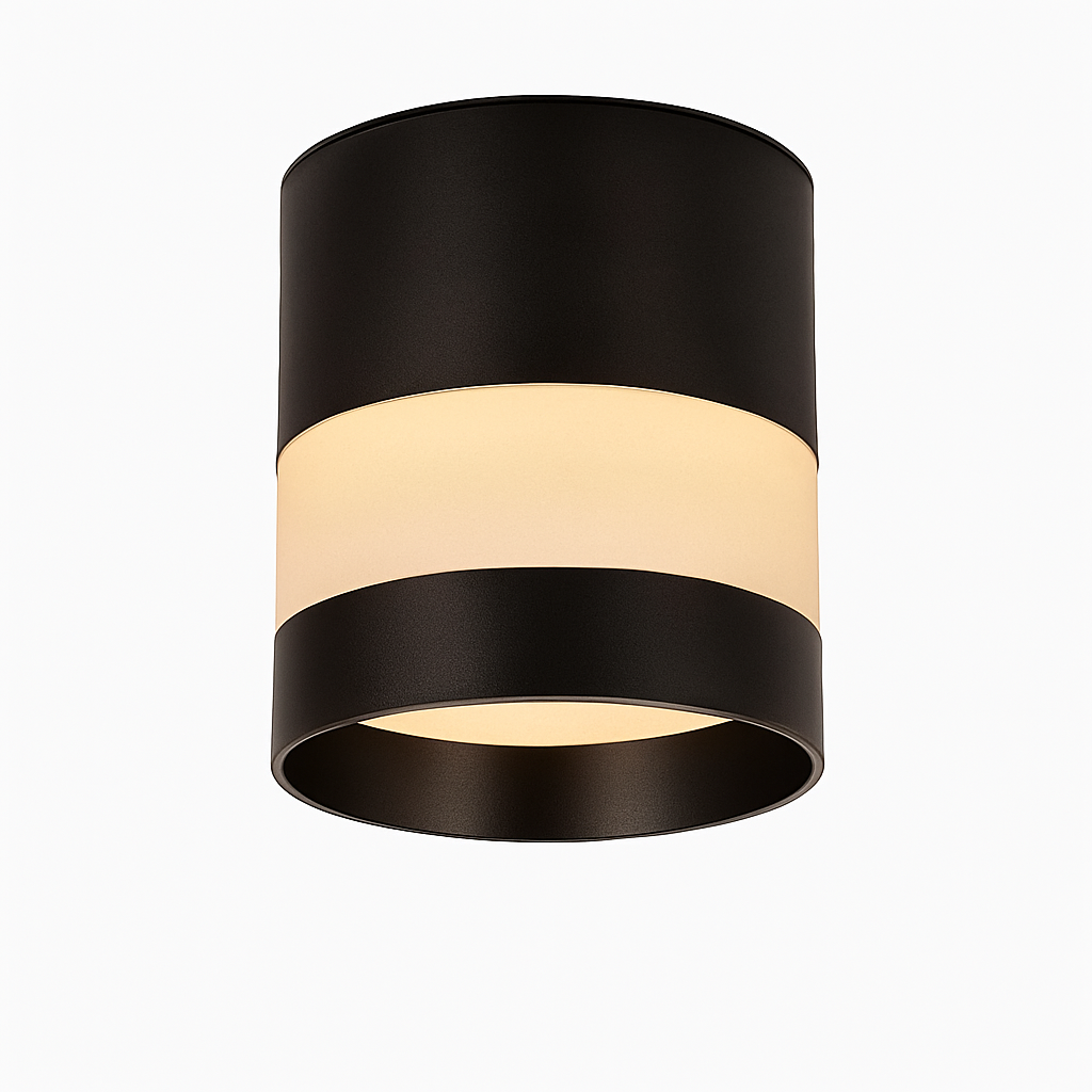 Spot design LED rond avec bande lumineuse Loft