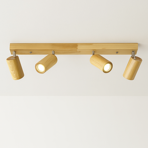 spot en bois simple led pour éclairage de magasin et salle à manger