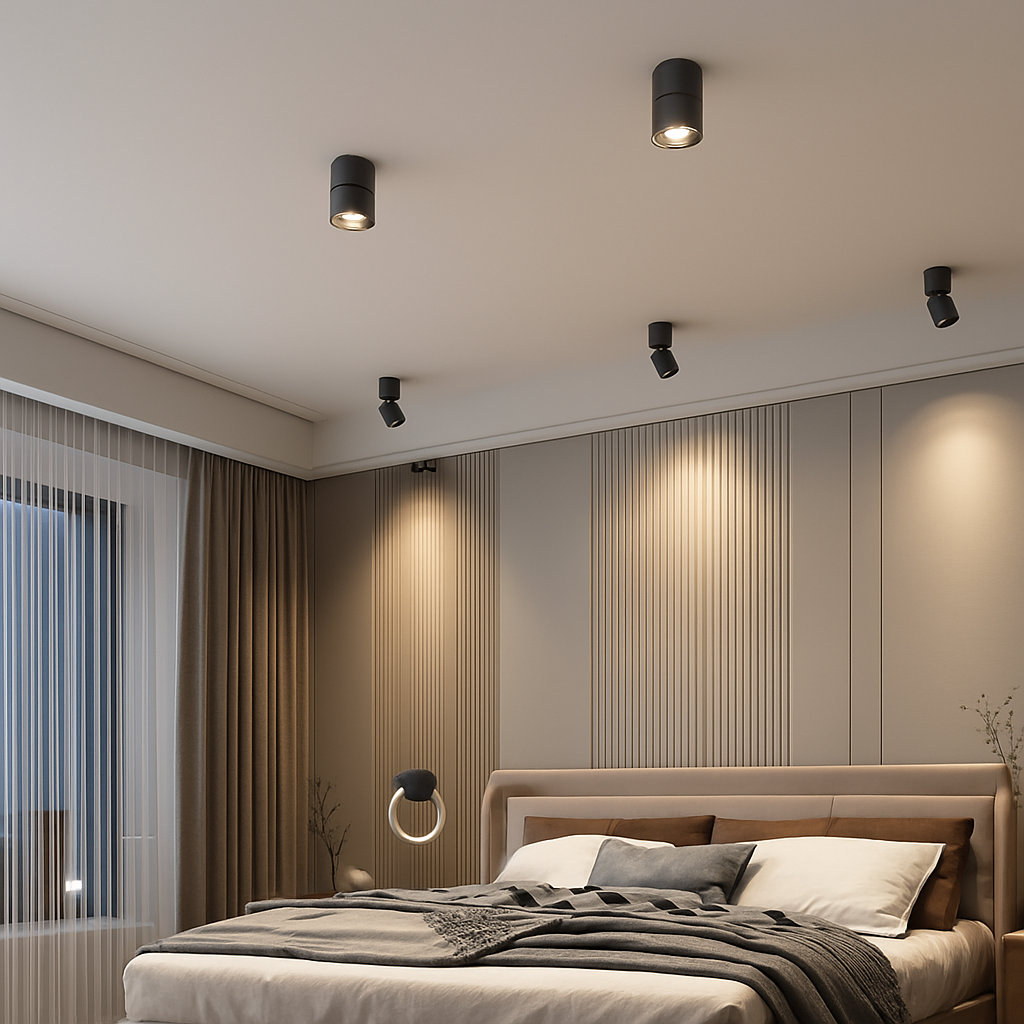 spot led dimmable anti-éblouissement pliant rotatif en surface - vue 7 sur 9