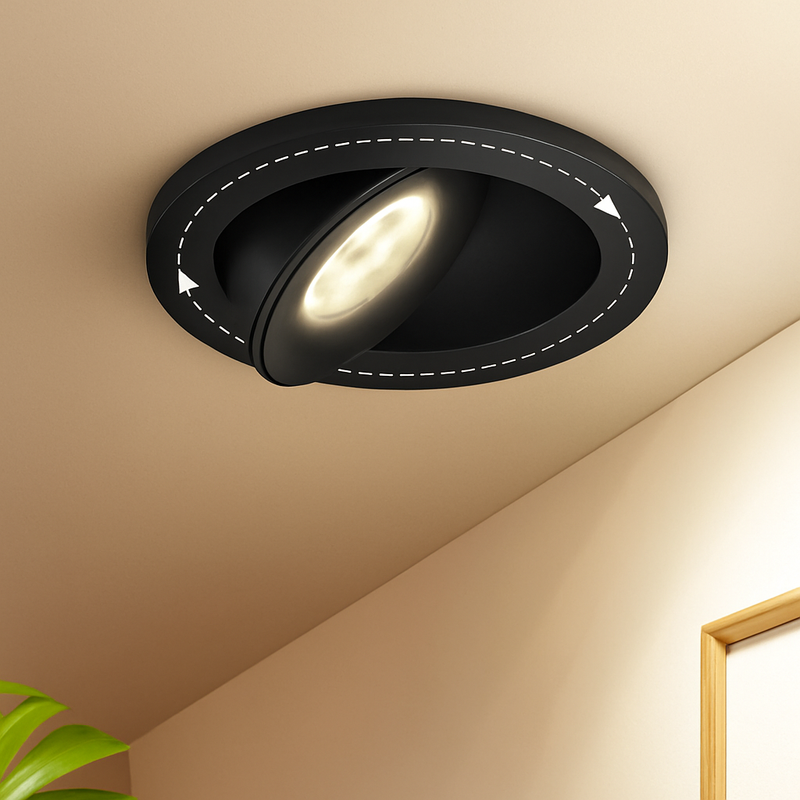 Spot Led Downlight encastré plafonnier 7W12W18W24W Dimmable blanc noir intérieur Led Spot lumière 360 ° réglable pour salon