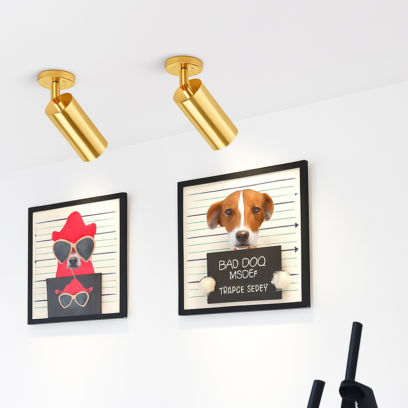 spot led en aluminium doré pour éclairage moderne intérieur