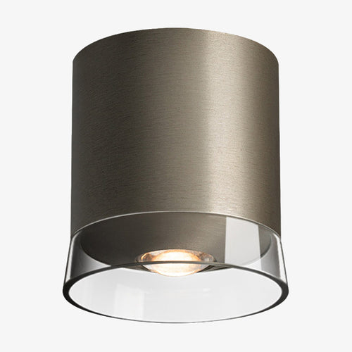 Spot LED en métal cylindrique Nickel