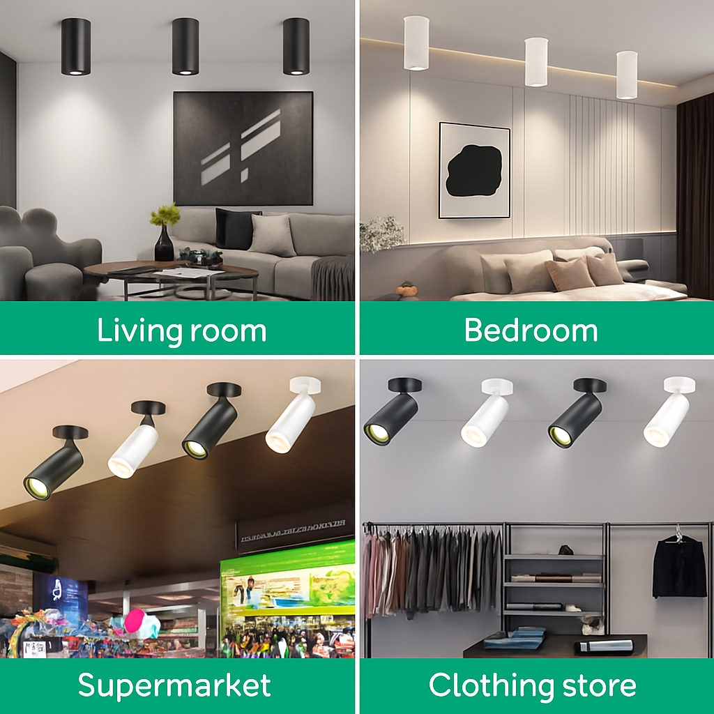 spot led plafonnier intérieur montage en surface design moderne - vue 6 sur 12