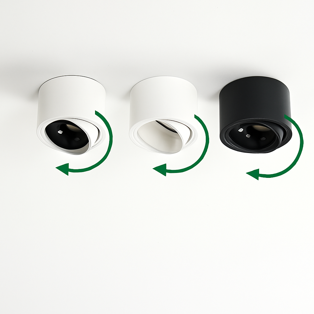 spot led ultra mince en aluminium réglable anti éblouissement moderne - vue 4 sur 15