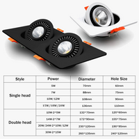 spot lumineux led à une ou deux têtes avec rotation 360° et intensité réglable