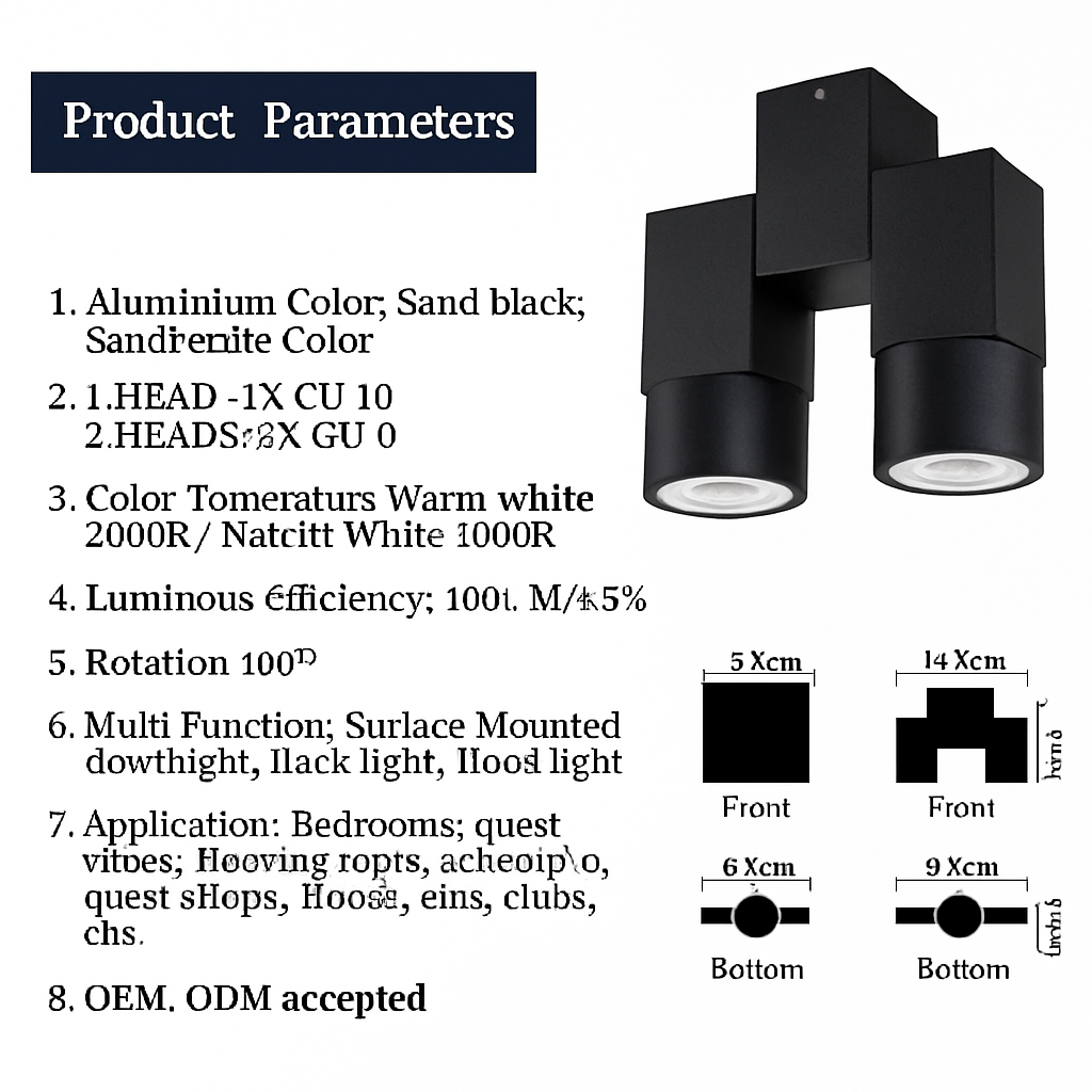 Spot moderne avec double LED en aluminium blanc - vue 5 sur 10