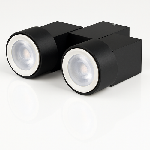 Spot moderne avec double LED en aluminium blanc