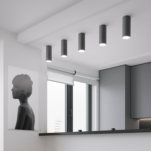 Spot moderne LED en forme de tube doré Grover