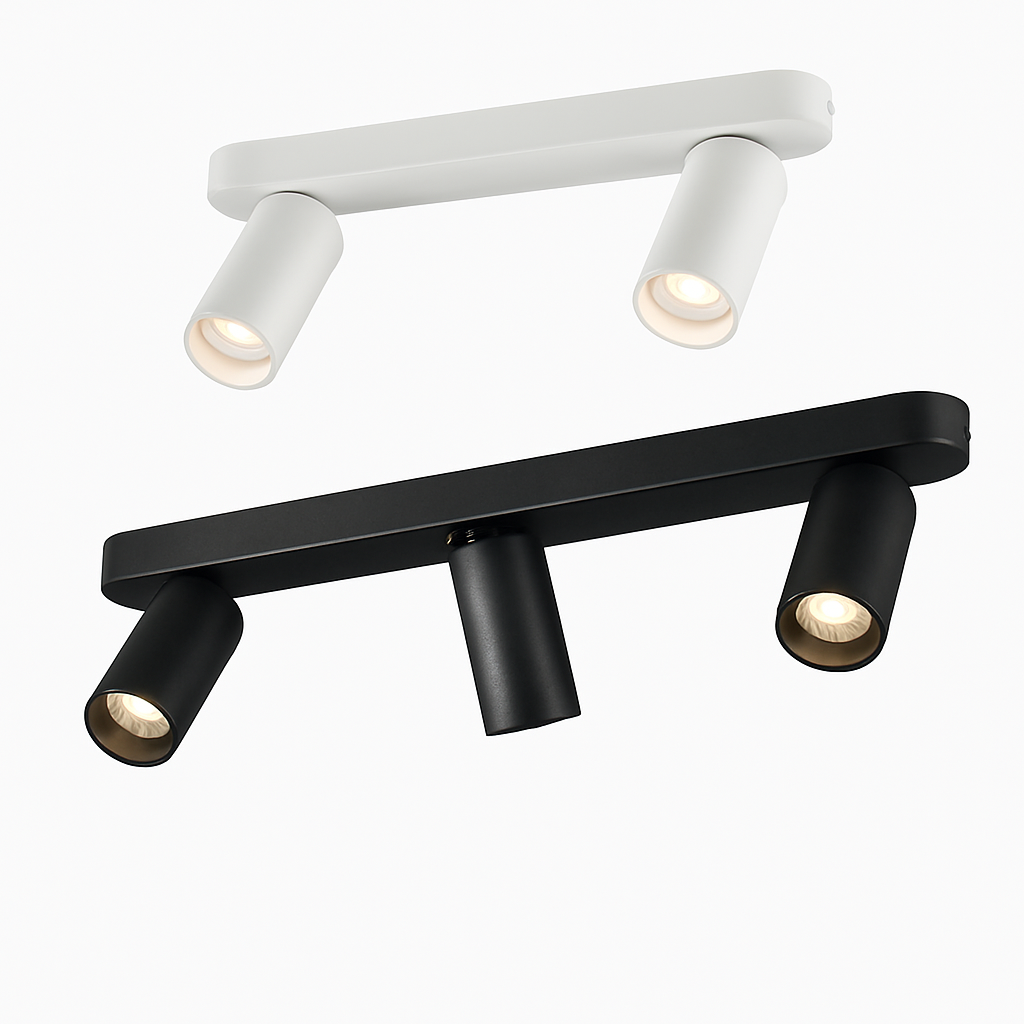 Spot moderne LED rond avec plusieurs cylindres Surface - vue 4 sur 9