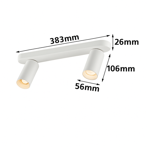 Spot moderne LED rond avec plusieurs cylindres Surface - vue 8 sur 9