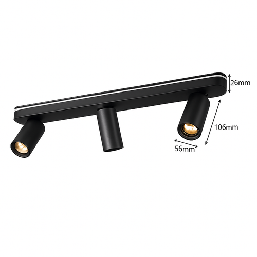 Spot moderne LED rond avec plusieurs cylindres Surface - vue 9 sur 9