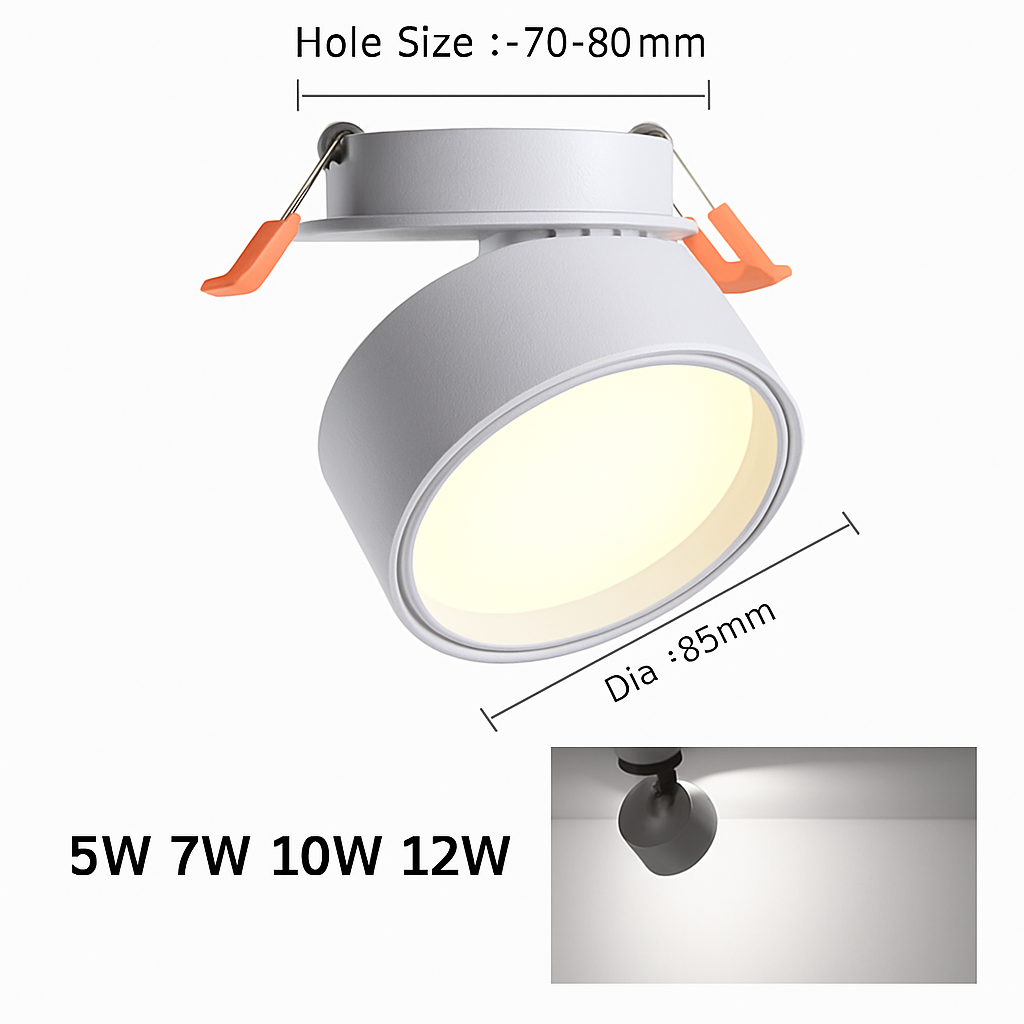 Spot rond LED avec orientation à 360° Light - vue 5 sur 8