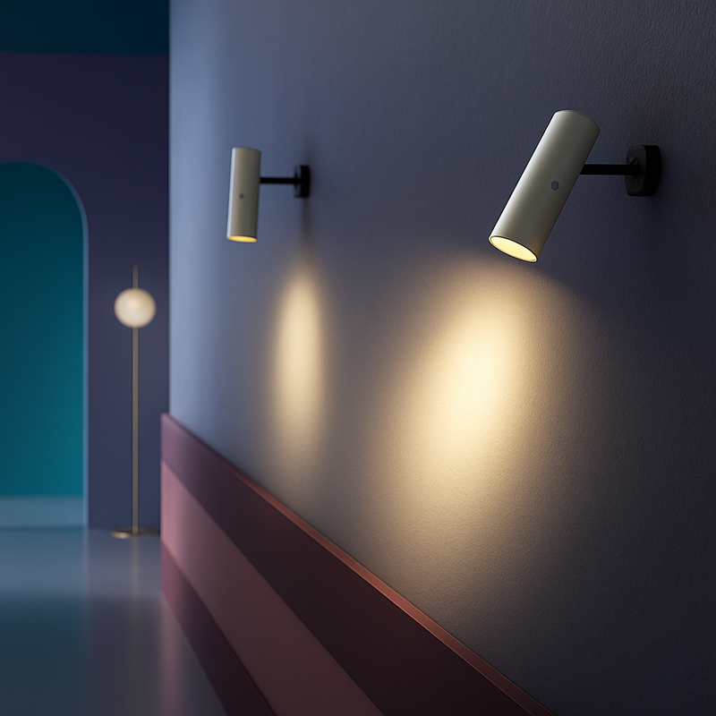 spot rotatif décor industriel pour restaurant et couloir