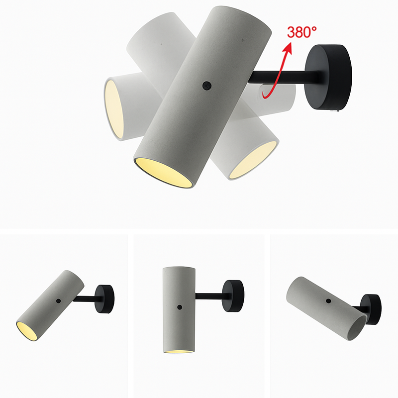 spot rotatif décor industriel pour restaurant et couloir