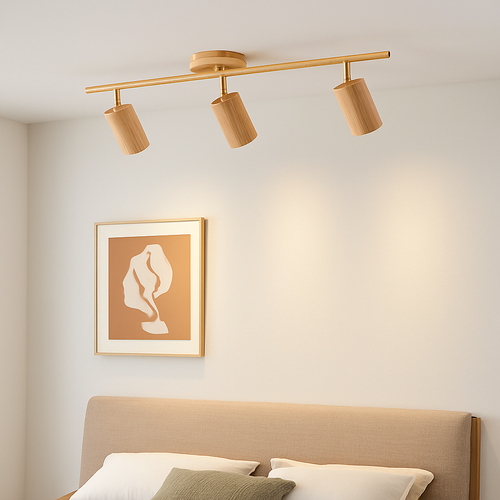 spots en noyer pour éclairage intérieur design élégant - vue 5 sur 16