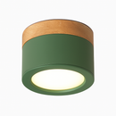 Spots LED cylindrique à base en bois Botimi
