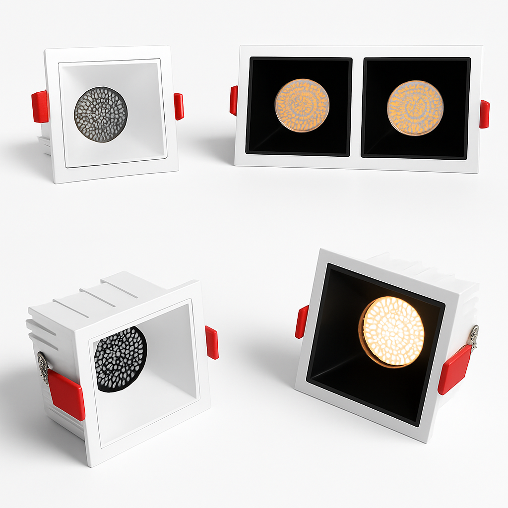 spots led encastrables modernes avec éclairage cob intégré - vue 4 sur 8