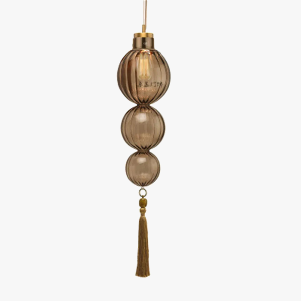 suspension Style chinois vitrail gourde gland lumières Loft salon cuisine Art déco intérieur luminaire