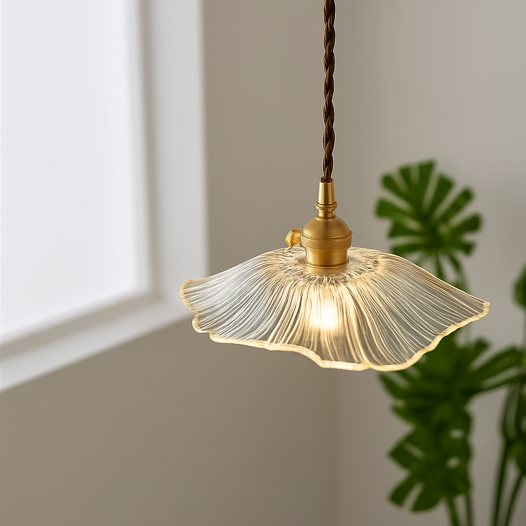 suspension américaine fleur verre pour décoration intérieure - vue 6 sur 12