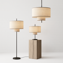 suspension artistique en tissu design fait main éclairage moderne