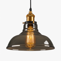 Suspension avec abat-jour en verre Loft