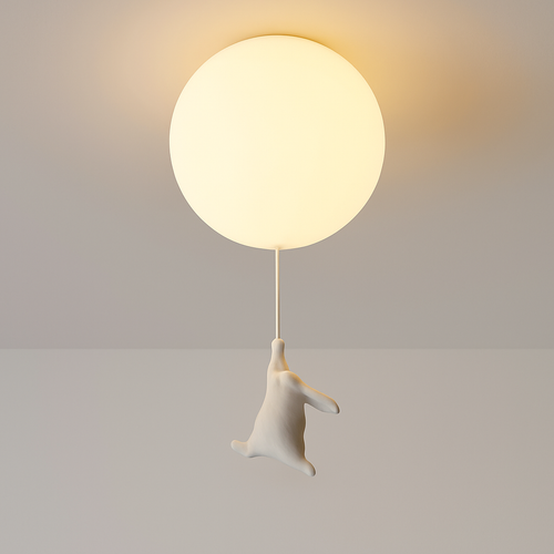 Suspension avec boule en verre et ours suspendu - vue 21 sur 26