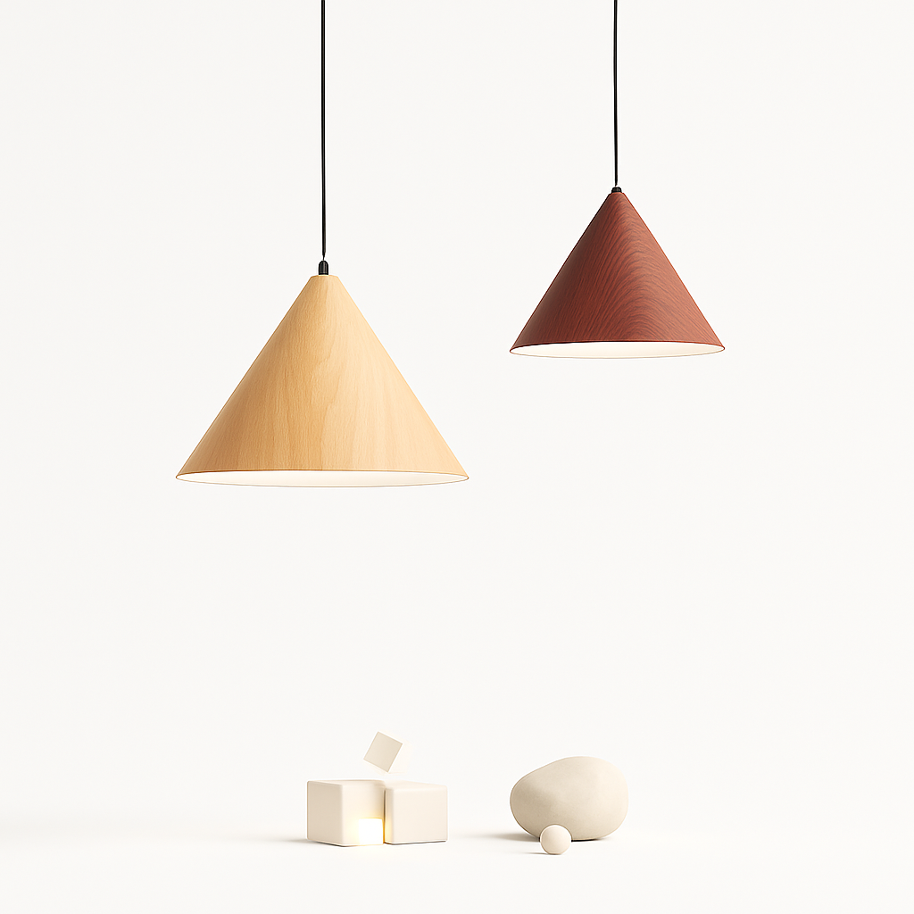 Suspension bois grain simple moderne jap vintage bar - vue 4 sur 8