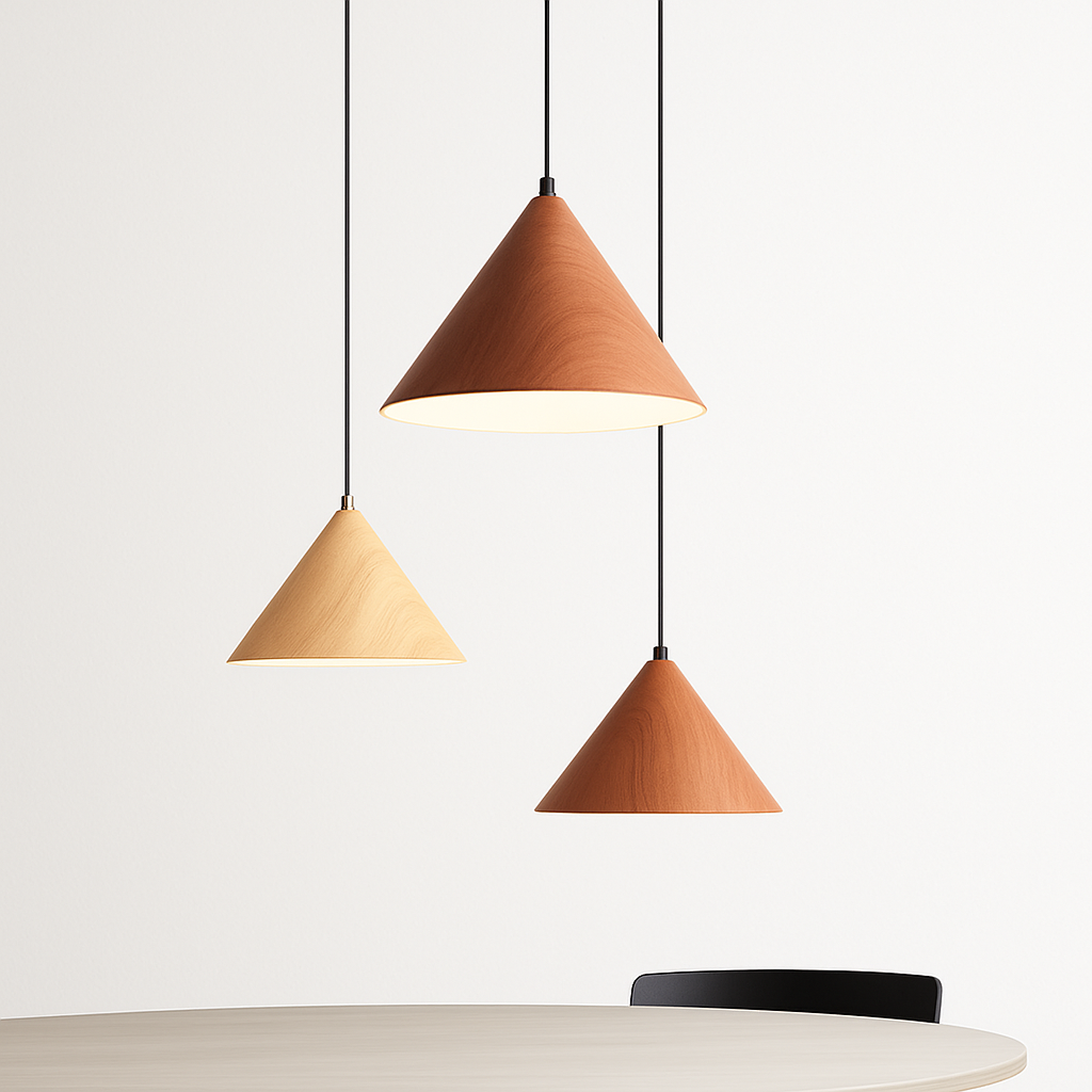 Suspension bois grain simple moderne jap vintage bar - vue 7 sur 8
