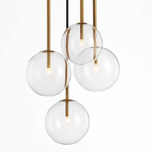 Suspension boule verre design nordique moderne décoratif loft LED