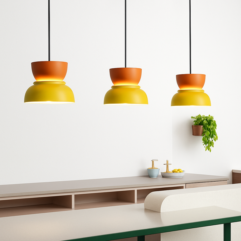 Makazon Colorful Pendant Light in Playful Shapes