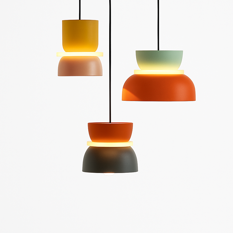 Makazon Colorful Pendant Light in Playful Shapes