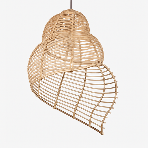 Suspension coquillage spirale en bois Pastoral
