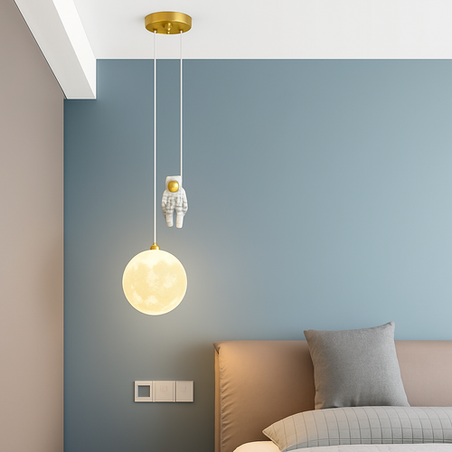 suspension créative astronaute pour chambre d'enfants décorative à led - vue 4 sur 6