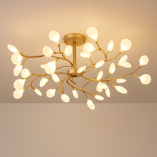 suspension créative en forme de branche luciole romantique pour déco