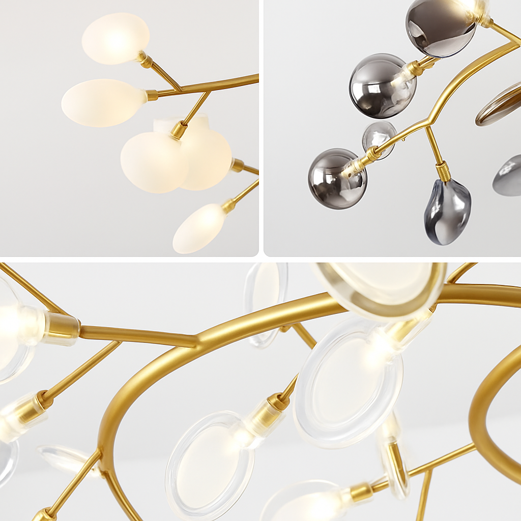 suspension créative en forme de branche luciole romantique pour déco - vue 5 sur 17