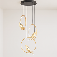 Suspension créatives d'oiseau de pie Applique murale simple salon restaurant étude lampadaire maison LED lustre de plafond de luxe