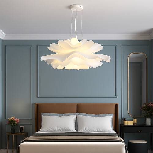 suspension décoration nordique acrylique fleur abat-jour