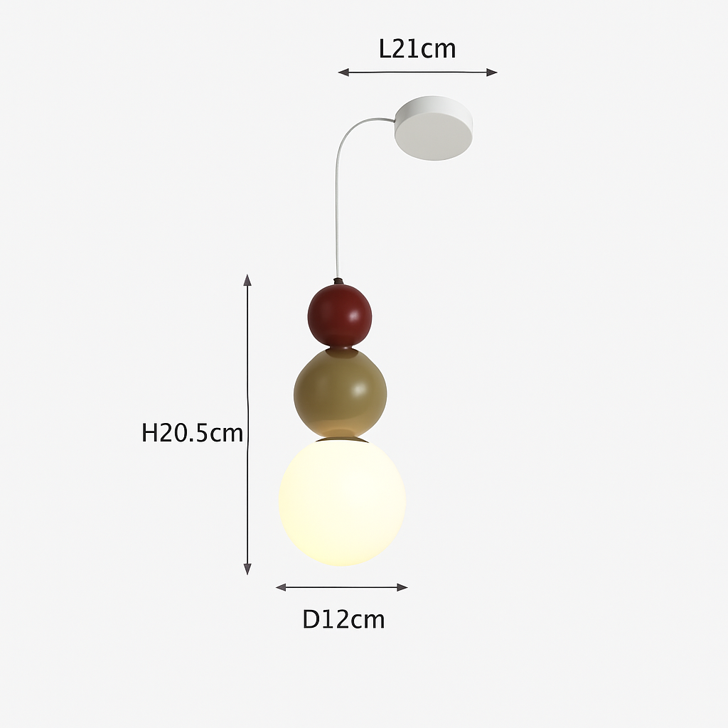 suspension danoise led boule lumineuse pour décoration intérieure - vue 15 sur 29