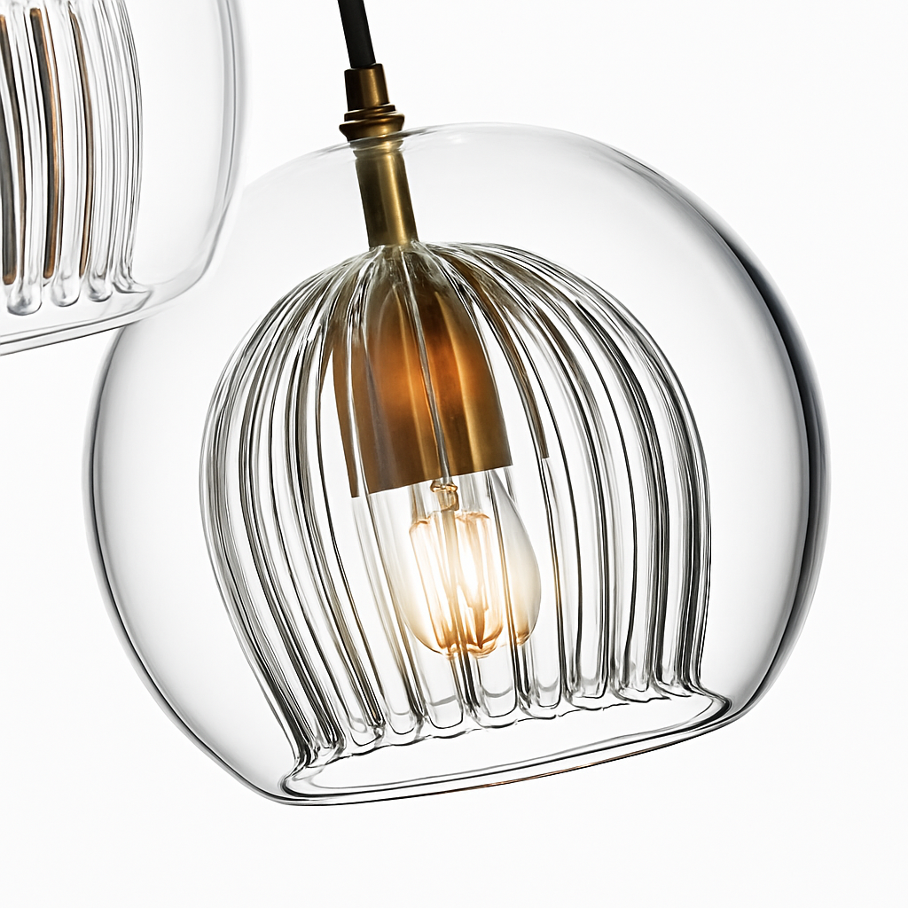 Suspension design boule nordique moderne en verre créative - vue 7 sur 15