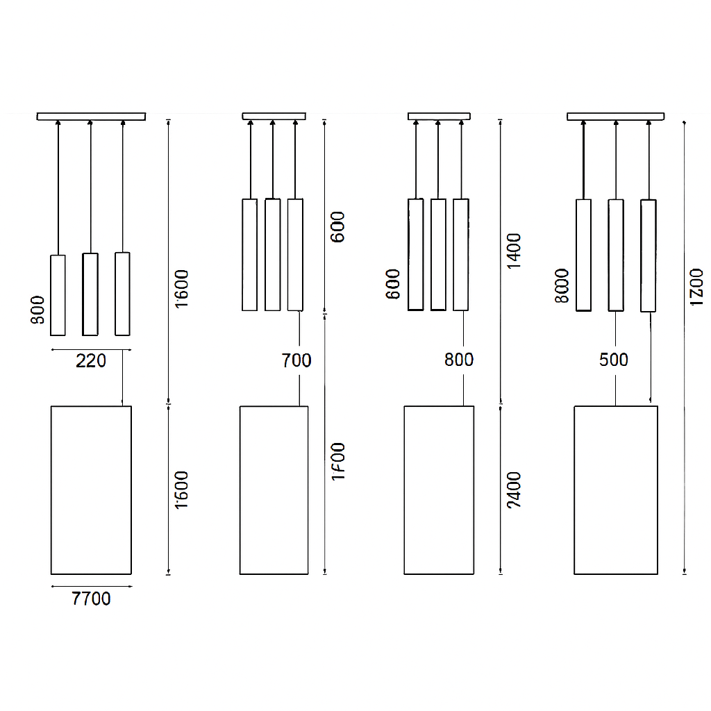Suspension design cylindrique à LED Cob - vue 7 sur 8