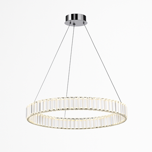 Suspension design dorée LED avec anneau en verre Luxury