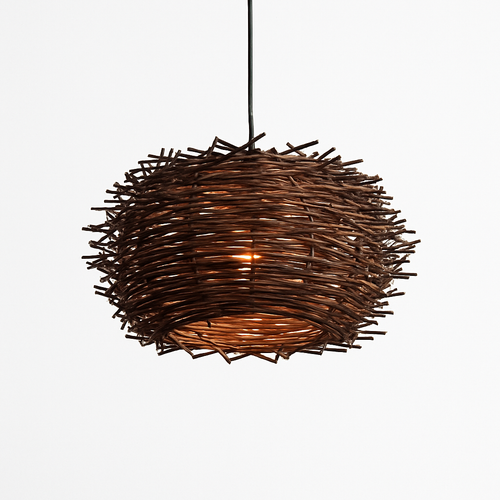 Suspension design en forme de nid d'oiseaux Rattan