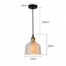 Suspension design en verre grainé style industriel Bowl