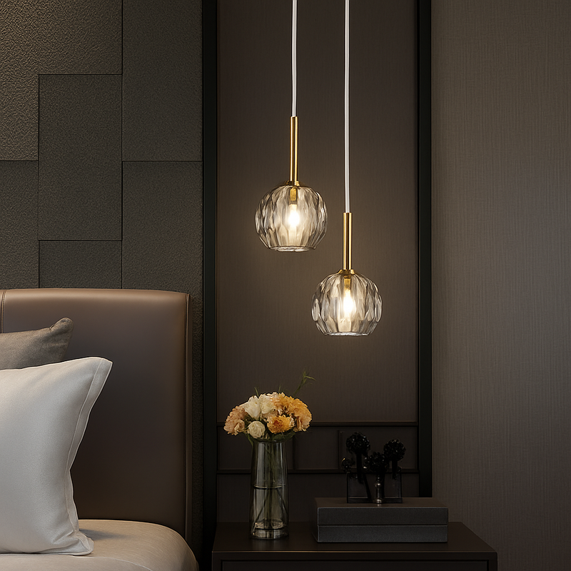 Suspension design en verre intérieur LED moderne nordique Simple éclairage