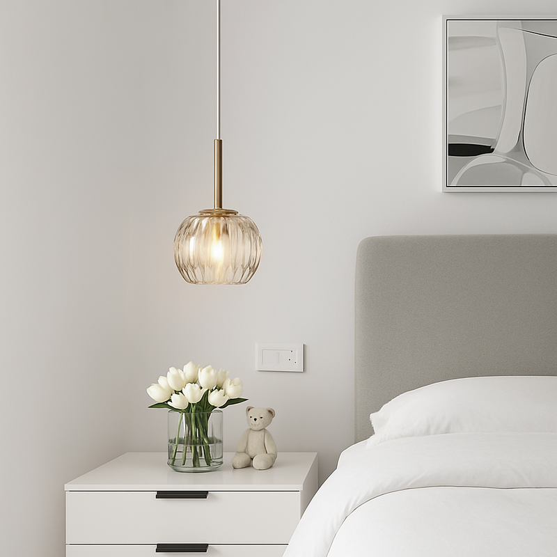 Suspension design en verre intérieur LED moderne nordique Simple éclairage