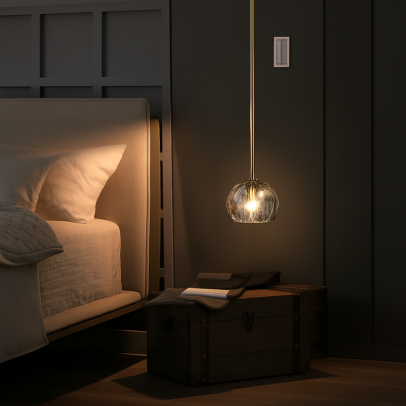 Suspension design en verre intérieur LED moderne nordique Simple éclairage