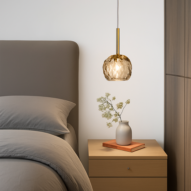 Suspension design en verre intérieur LED moderne nordique Simple éclairage