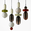 Suspension design en verre style pierres semi-précieuses Nemy