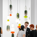 Suspension design en verre style pierres semi-précieuses Nemy